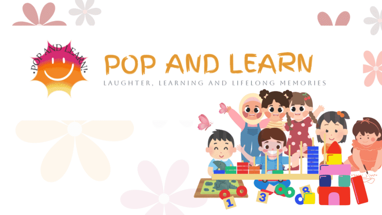 Facebook cover photo for the pop and learn toystore