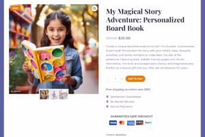 Pop and Learn product card showing a girl with interactive board book for kids aged 2–8